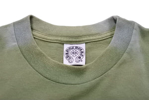 CHROME HEARTS クロムハーツ プリント 半袖Ｔシャツ カーキ 緑 ロゴ トップス 中古 50256