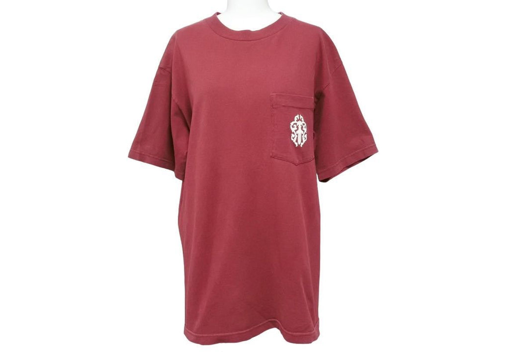 CHROME HEARTS クロムハーツ 半袖Ｔシャツ ボルドー ダガー コットン ワインレット サイズM 美品 中古 50257