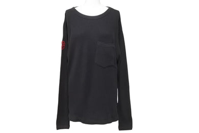 CHROME HEARTS クロムハーツ ロンT サーマル ブラック レッド サイズS 刺繍 ダガー 中古 50273