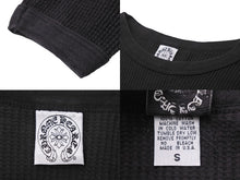 Load image into Gallery viewer, CHROME HEARTS クロムハーツ ロンT サーマル ブラック レッド サイズS 刺繍 ダガー 中古 50273