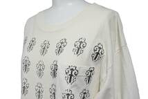 CHROME HEARTS クロムハーツ 長袖Ｔシャツ カットソー ダガー コットン ホワイト サイズM 良品 中古 50279