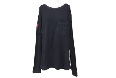CHROME HEARTS クロムハーツ 長袖Ｔシャツ ポケット付き ダガー ロゴ刺繍 サーマル カットソー 美品 中古 50280