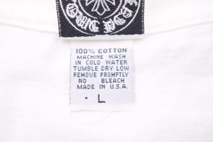 クロムハーツ Chrome Hearts LS T-Shirt CH アメリカンフラッグ ロンT ポケT 袖プリ バックプリント 中古 50289