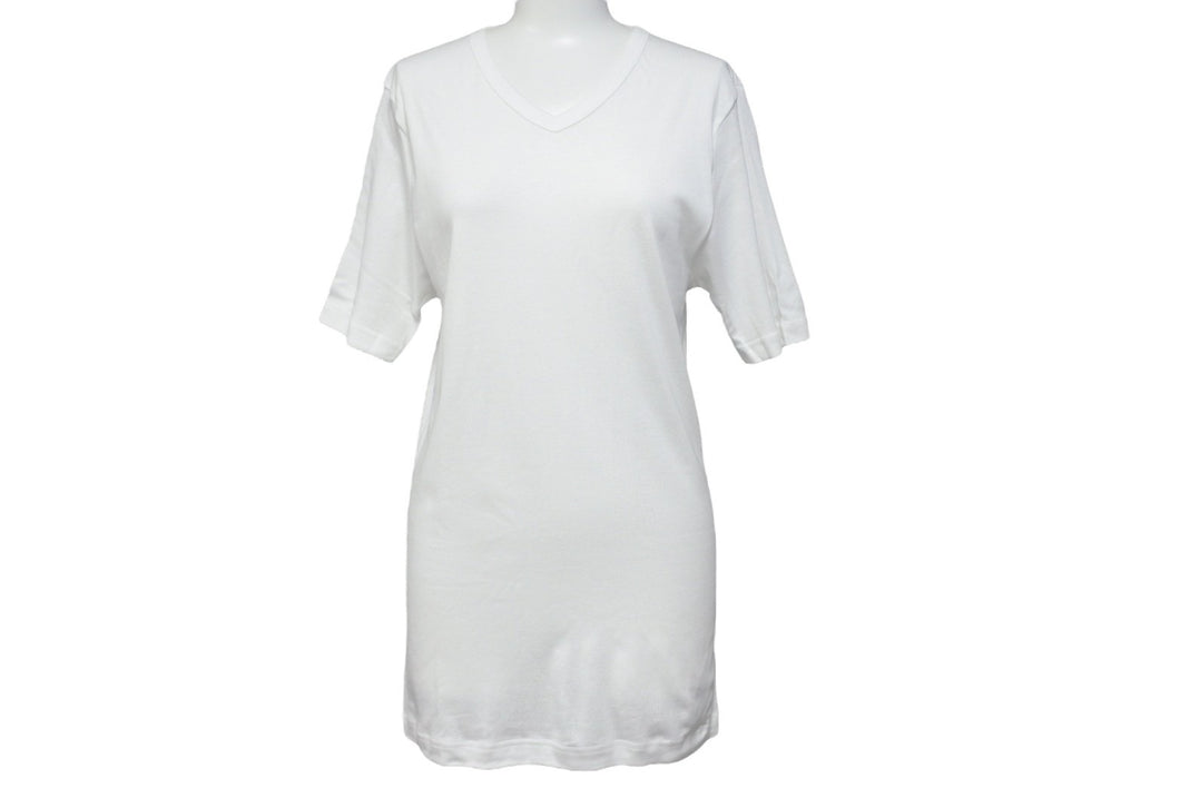 CHROME HEARTS クロムハーツ 半袖Ｔシャツ Vネック コットン ホワイト サイズL CH1150 美品 中古 50292