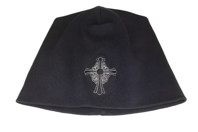 CHROME HEARTS クロムハーツ コットン ビーニー CH ニットキャップ 黒 ヴィンテージ 美品 中古 50316