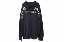 Load image into Gallery viewer, CHROMEHEARTS クロムハーツ パーカー フーディ ダガージップ 006-068514 USA製 コットン ブラック シルバー XL 美品 中古 50370