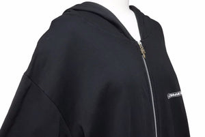 CHROMEHEARTS クロムハーツ パーカー フーディ ダガージップ 006-068514 USA製 コットン ブラック シルバー XL 美品 中古 50370
