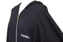 Load image into Gallery viewer, CHROMEHEARTS クロムハーツ パーカー フーディ ダガージップ 006-068514 USA製 コットン ブラック シルバー XL 美品 中古 50370