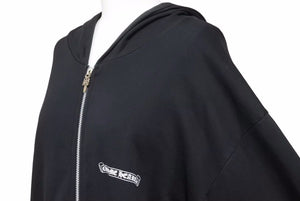 CHROMEHEARTS クロムハーツ パーカー フーディ ダガージップ 006-068514 USA製 コットン ブラック シルバー XL 美品 中古 50370