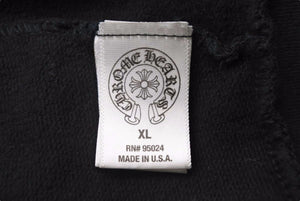 CHROMEHEARTS クロムハーツ パーカー フーディ ダガージップ 006-068514 USA製 コットン ブラック シルバー XL 美品 中古 50370