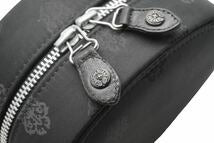 Load image into Gallery viewer, ChromeHearts クロムハーツ ヴィンテージ ジュエリーケース 小物入れ ナイロン レザー ブラック シルバー金具 美品 中古 50372