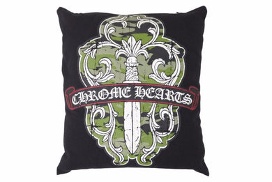 ChromeHearts クロムハーツ クッション ダガーモチーフ コットン ポリエステル ブラック ホワイト レッド グリーン 美品 中古 50386