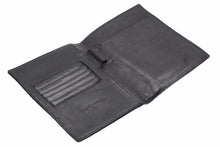 Load image into Gallery viewer, Chromehearts クロムハーツ パスケース 手帳カバー カードケース クロスパッチ USA製 レザー ブラック 美品 中古 50390