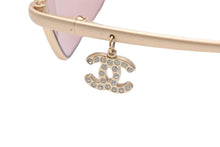 Load image into Gallery viewer, CHANEL シャネル サングラス メガネ ココマーク ゴールド ピンク サイズ54□17 4079-T-B 美品 中古 50417