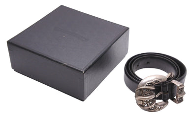 CHROME HEARTS クロムハーツ ベルト・バックル 3ピースセット タロンベルト ブラック レザー 良品 中古 50426