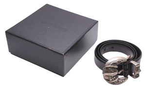 CHROME HEARTS クロムハーツ ベルト・バックル 3ピースセット タロンベルト ブラック レザー 良品 中古 50426
