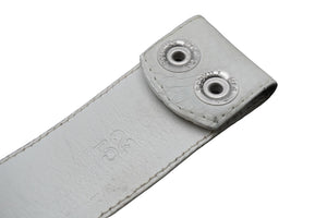 CHROME HEARTS クロムハーツ ベルト ホワイト レザー 美品 中古 50428