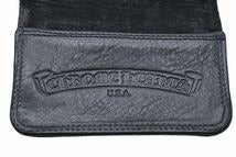 Load image into Gallery viewer, CHROME HEARTS クロムハーツ 二つ折り財布 カードケース 名刺入れ メンズ ブラック レザー 良品 中古 50433