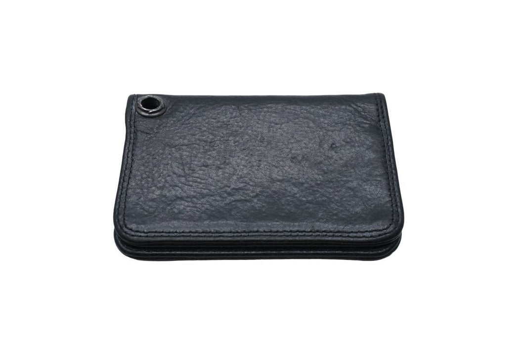 CHROME HEARTS クロムハーツ 二つ折り財布 カードケース 名刺入れ メンズ ブラック レザー 良品 中古 50433