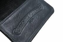 Load image into Gallery viewer, CHROME HEARTS クロムハーツ 二つ折り財布 カードケース 名刺入れ メンズ ブラック レザー 良品 中古 50433