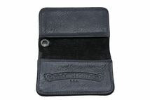 Load image into Gallery viewer, CHROME HEARTS クロムハーツ 二つ折り財布 カードケース 名刺入れ メンズ ブラック レザー 良品 中古 50433