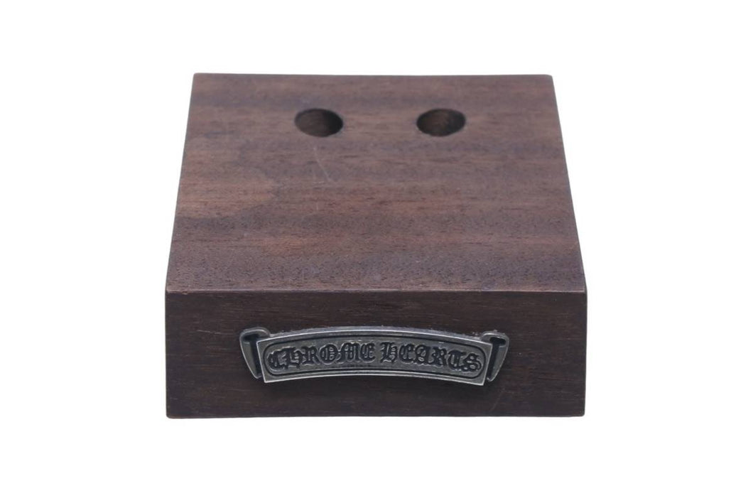 CHROME HEARTS クロムハーツ ミニウッドプレート トレイ エボニー アイウェア ディスプレイスタンド 木製 ブラウン 美品 中古 50436