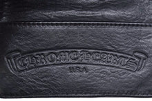 Load image into Gallery viewer, CHROME HEARTS クロムハーツ 二つ折り財布 カードケース 名刺入れ メンズ ブラック レザー 美品 中古 50441