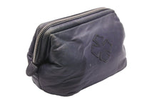 Load image into Gallery viewer, CHROME HEARTS クロムハーツ ポーチ コスメティックケース クロスパッチ スクロールラベル・ダガー ブラック 良品 中古 50450