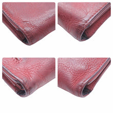 Load image into Gallery viewer, CHROME HEARTS クロムハーツ 三つ折り財布 ウェーブウォレット 長財布 クロスボタン レッド シルバー金具 美品 中古 50453