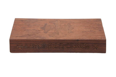 CHROME HEARTS クロムハーツ ウッドプレート トレイ ディスプレイ 木製 ロゴ ブラウン ユニセックス 美品 中古 50458