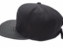 Load image into Gallery viewer, ジャストドン just don ×RSVP GALLERY BROOKLYN NETS スナップバックキャップ レザー ブラック 美品 中古 50468