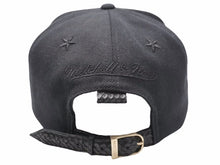 Load image into Gallery viewer, ジャストドン just don ×RSVP GALLERY BROOKLYN NETS スナップバックキャップ レザー ブラック 美品 中古 50468