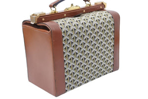 Goyard ゴヤール バニティバッグ ヴィンテージ ボストンバッグ ハンドバッグ レザー キャンバス ブラウン ブラック 良品 中古 50485