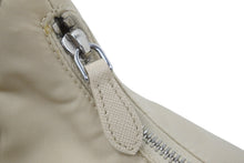 Load image into Gallery viewer, PRADA プラダ 2WAY 1BH204 ホーボー ショルダーバッグ ハンドバッグ トライアングルロゴ ナイロン ベージュ シルバー金具 美品 中古 50486