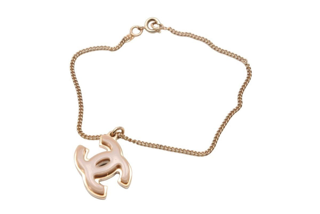 極美品 CHANEL シャネル リバーシブル ココマーク ブレスレット 05P 5g GP ブラウン ベージュ ゴールド A28559 中古 50494