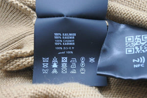PRADA プラダ ニット Tシャツ トップス トライアングルロゴ P24ZOLS2011RNG イタリア カシミヤ ブラウン サイズ36 美品 中古 50497