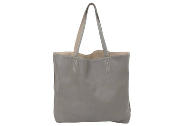 極美品 HERMES エルメス トートバッグ アルジル×エタン □Q刻 トリヨンレマンス ドゥブルセンス42 グレー 中古 50526