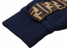 Load image into Gallery viewer, FENDI フェンディ パーカー メンズ ネイビー ズッカ柄 サイズ50 コットン ウール シルク 美品 中古 50530