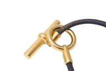 HERMES エルメス グレナン ブレスレット ゴールド レザー メタル ジュエリー アクセサリー 21g 中古 50536