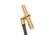 Load image into Gallery viewer, HERMES エルメス グレナン ブレスレット ゴールド レザー メタル ジュエリー アクセサリー 21g 中古 50536