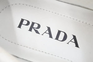 PRADA プラダ ナイロン ロゴ スニーカー ホワイト 靴 シューズ 白 1E552L サイズ36 中古 50553