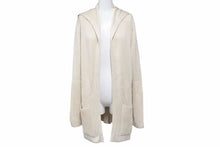 Load image into Gallery viewer, HERMES エルメス ロング カーディガン ベージュ シルク 光沢 トップス アウター ニット サイズME 美品 中古 50554