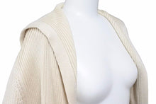Load image into Gallery viewer, HERMES エルメス ロング カーディガン ベージュ シルク 光沢 トップス アウター ニット サイズME 美品 中古 50554