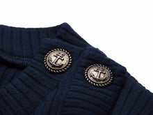 Load image into Gallery viewer, 極美品 CHANEL シャネル 半袖 ニット Tシャツ ネイビー トップス カットソー P59079V40761 サイズ34 中古 50556