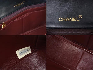 シャネル CHANEL マトラッセ 23cm フルフラップ ターンロック 1番台 ショルダーバッグ ラムスキン ブラック美品 中古 50597