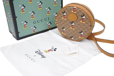 極美品 GUCCI × Disney グッチ ディズニー コラボ ミッキー ミニ リュック バックパック 柄 GGスプリーム 603730 HWUBM 中古 50601