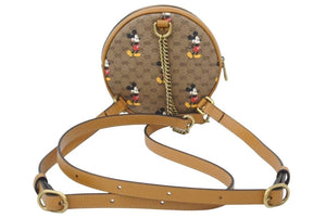 極美品 GUCCI × Disney グッチ ディズニー コラボ ミッキー ミニ リュック バックパック 柄 GGスプリーム 603730 HWUBM 中古 50601