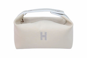 新品未使用 HERMES エルメス ハンドバッグ ヴァニティポーチ ブリッド・ア・ブラックGM コットン ベージュ シルバー金具 中古 50619