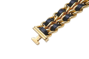 CHANEL シャネル プルミエール 腕時計 GP ゴールド ブラック チェーン クォーツ サイズM 美品 中古 50620