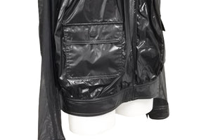極美品 CHANEL シャネル メッシュ ナイロン パーカー ブラック ココボタン P43471W05101 サイズ34 中古 50622